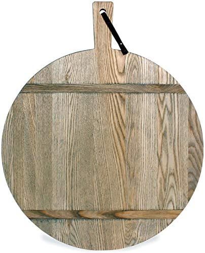 JK Adams 1761 Large Round Wood Dessert, Pastry, and Appetizer Serving Board, Ash, 23 3/4" x 19 1/... | Amazon (US)