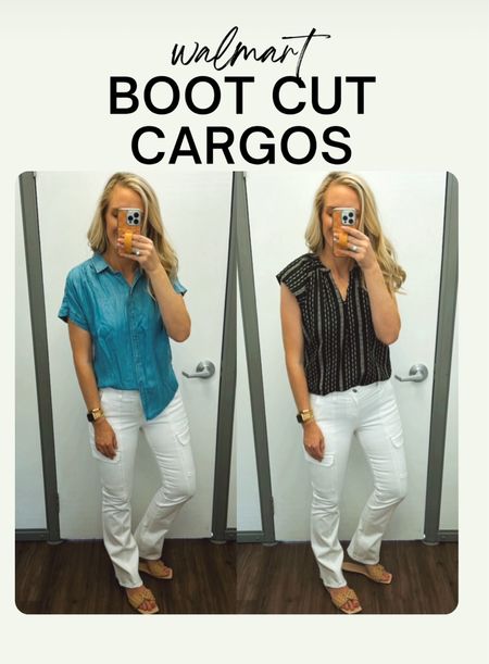 Walmart boot cut cargo pants. Run true to size 

#LTKworkwear #LTKfindsunder50 #LTKstyletip