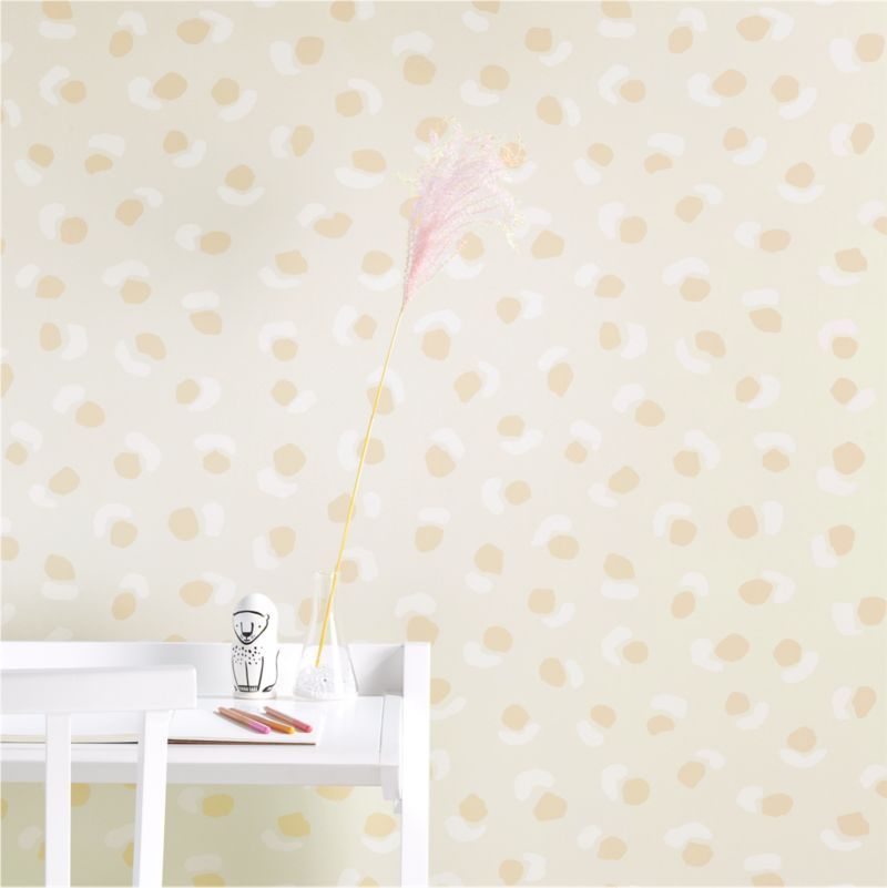 Chasing Paper Spotted Removable Wallpaper | Crate and Barrel | Crate & Barrel