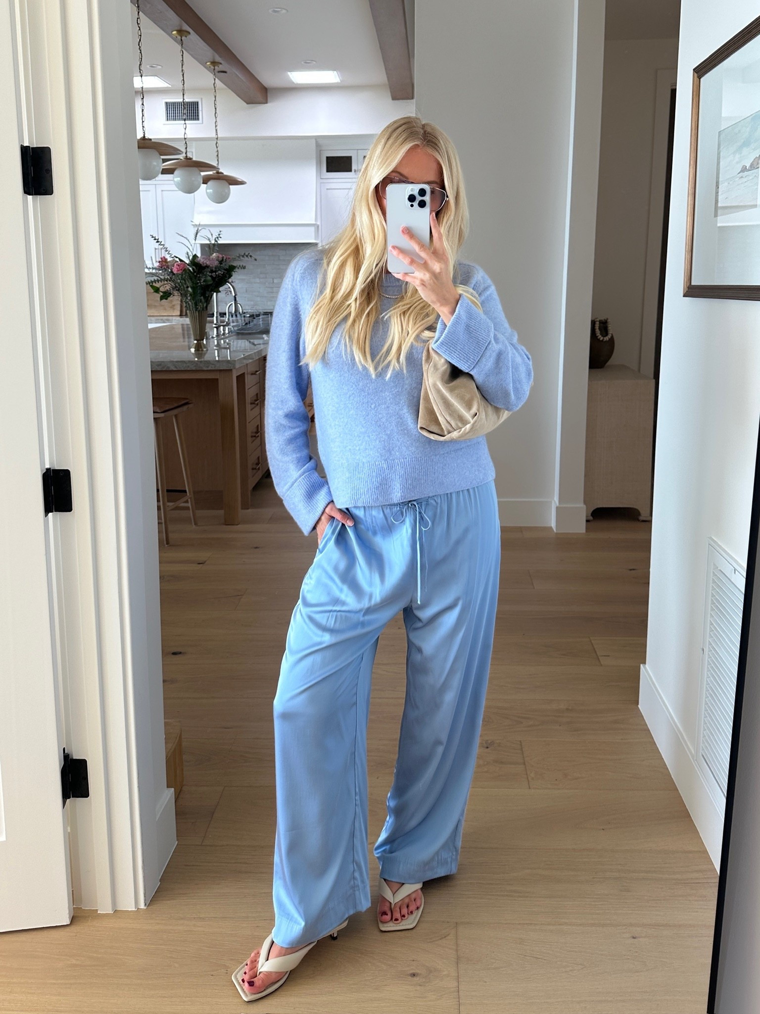 Wearing a medium sweater, medium short in pants (ordered short to wear lower under the bump, not necessary though would order true size), shoes run tts! #kathleenpost

Spring transition, spring dinner date, dinner date outfit, monochrome look, bump friendly, maternity outfit 

#LTKSeasonal #LTKBump #LTKootd