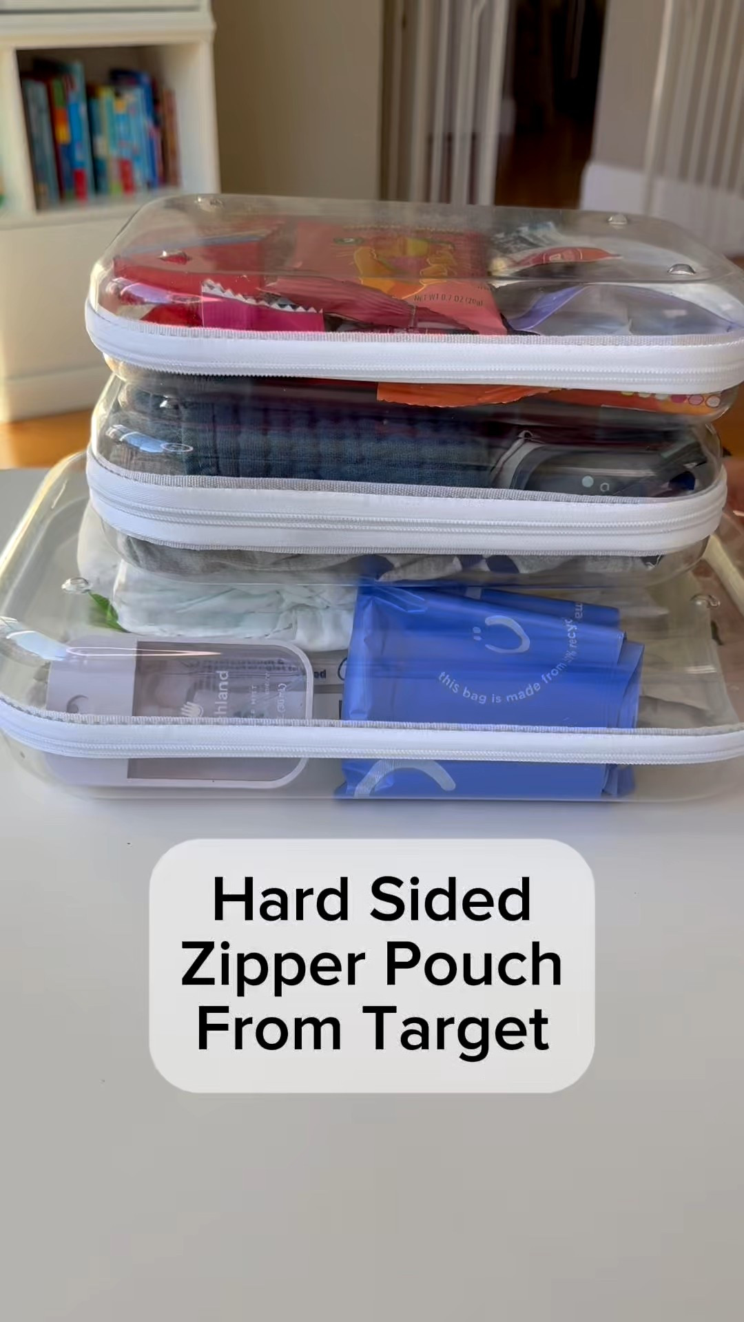 Hard sided multi use zipper pouch 

Organization, organization hacks, diaper bag, kids storage, 

#LTKSaleAlert #LTKKids #LTKHome