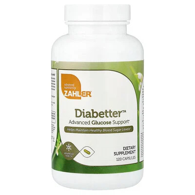 Zahler, Diabetter™, Advanced Glucose Support, 120 Capsules | iHerb