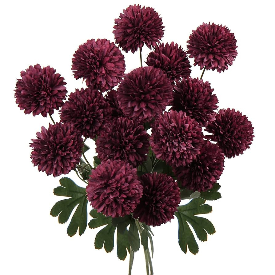 DILATATA 23 inch Tall Chrysanthemum Fake Mums Flowers for Decoration Rustic Flowers Artificial Ch... | Amazon (US)
