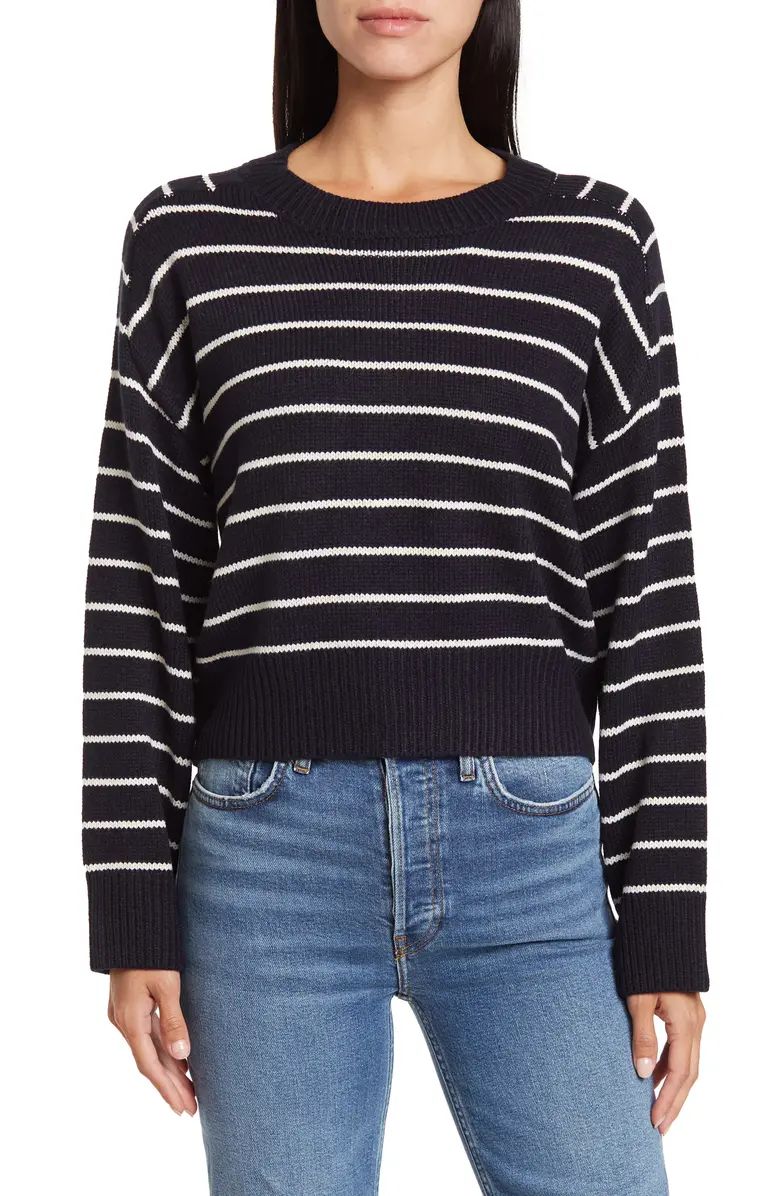 Saddle Stripe Long Sleeve Sweater | Nordstrom Rack