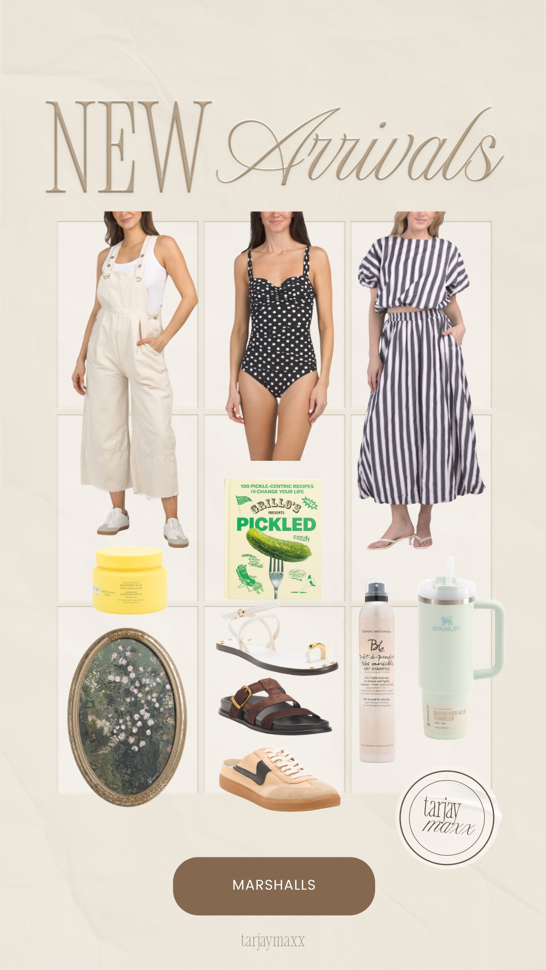 These Marshalls finds include the polka dot bikini that feels very on trend for summer 2026, a Stanley tumbler for everyday errands and travel, and the Grillo’s pickle recipe book that would be so cute for hosting or gifting, plus easy warm weather pieces you can mix into spring! date night outfits, vacation outfits beach, work outfits, easter basket stuffers, spring outfits, resort wear 2026, business casual workwear, plus size fashion, rodeo outfit inspo, winter denim, marshalls new arrivals, polka dot bikini, summer swimwear 2026, stanley tumbler, grillo pickle recipe book, trending summer fashion, beach vacation outfits

#LTKgrwm #LTKSpringSale #LTKdayinmylife