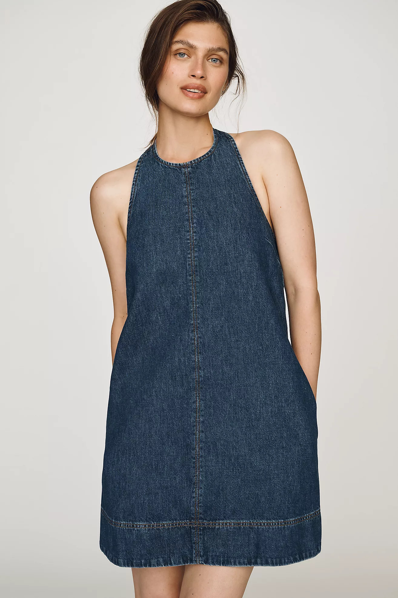 ALIGNE Sandy Cotton Mini Halter Dress | Anthropologie (US)
