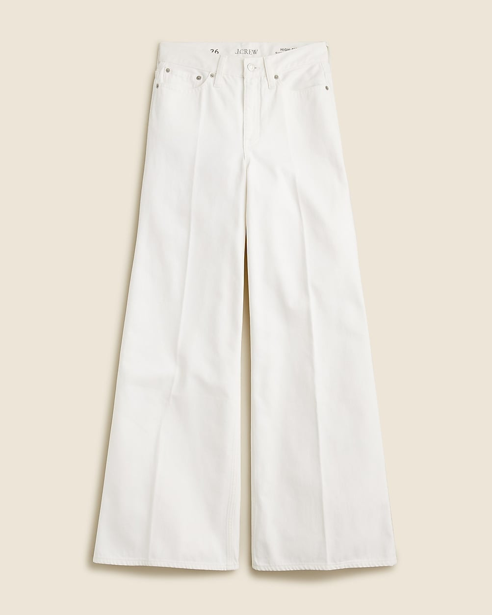 High-rise superwide-leg jean in white | J. Crew US
