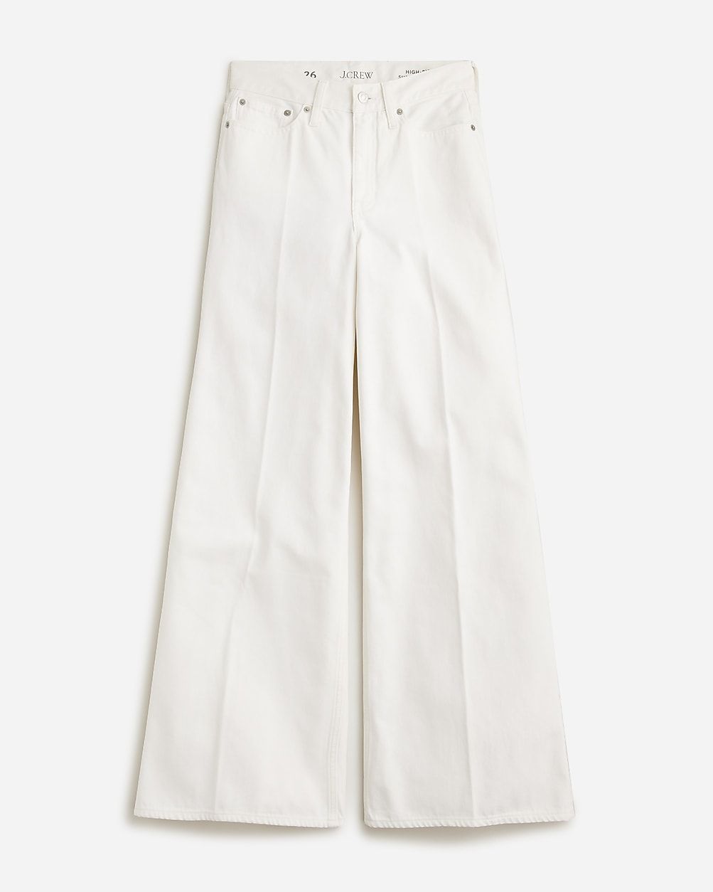 Tall high-rise superwide-leg jean in white | J.Crew US