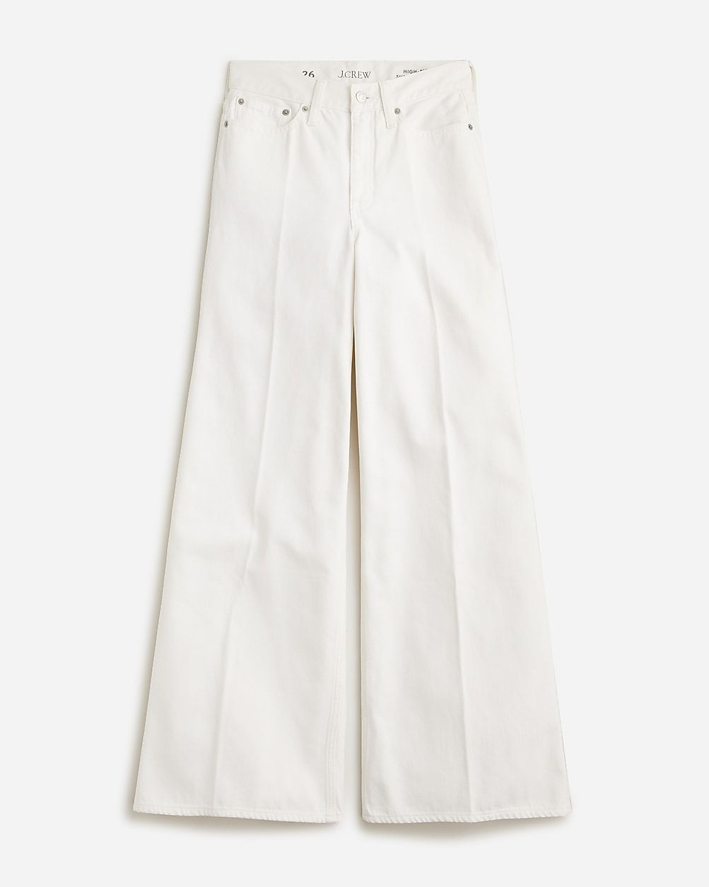 High-rise superwide-leg jean in white | J.Crew US