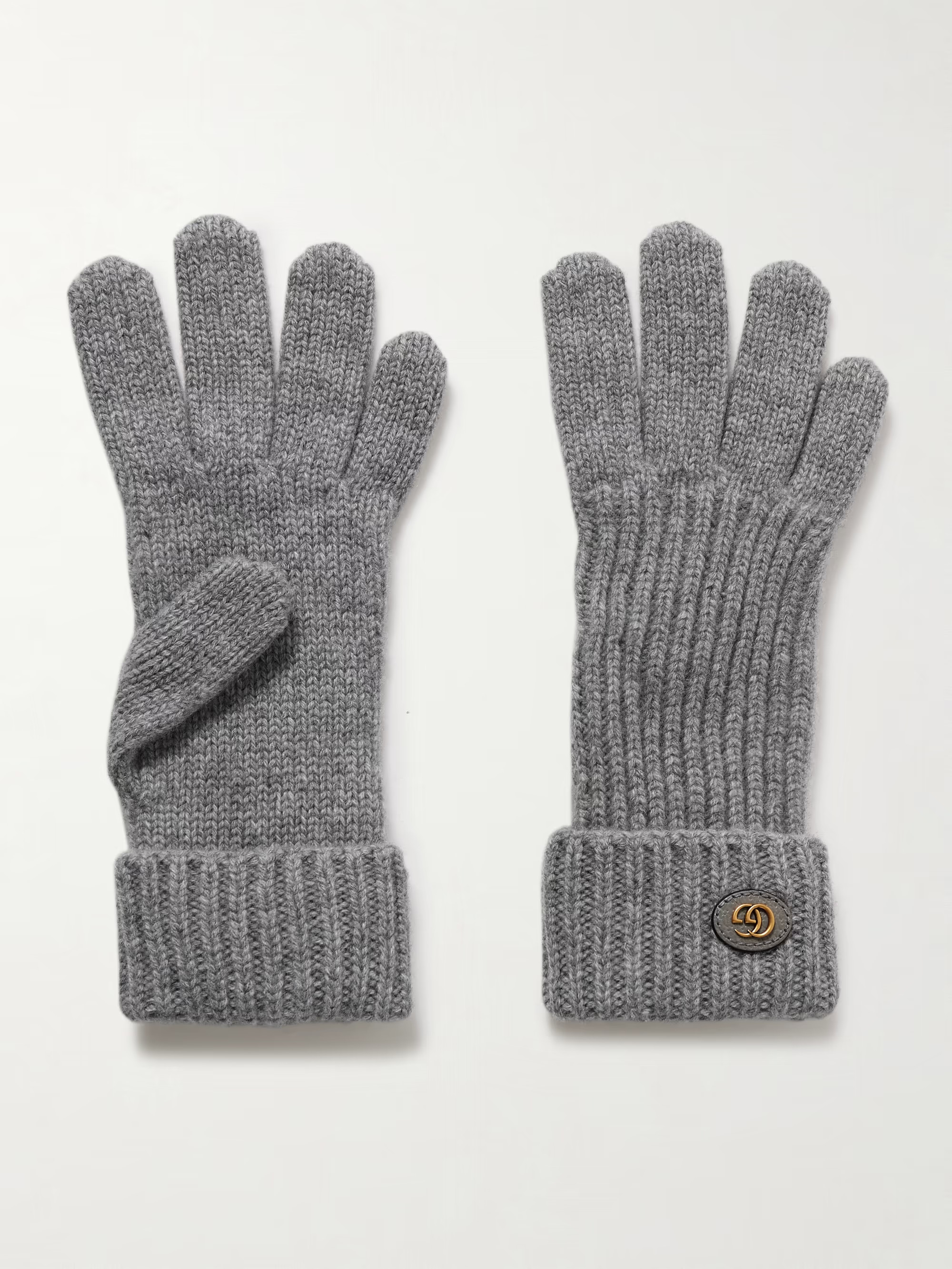 Embellished leather-trimmed wool and cashmere-blend gloves | NET-A-PORTER APAC