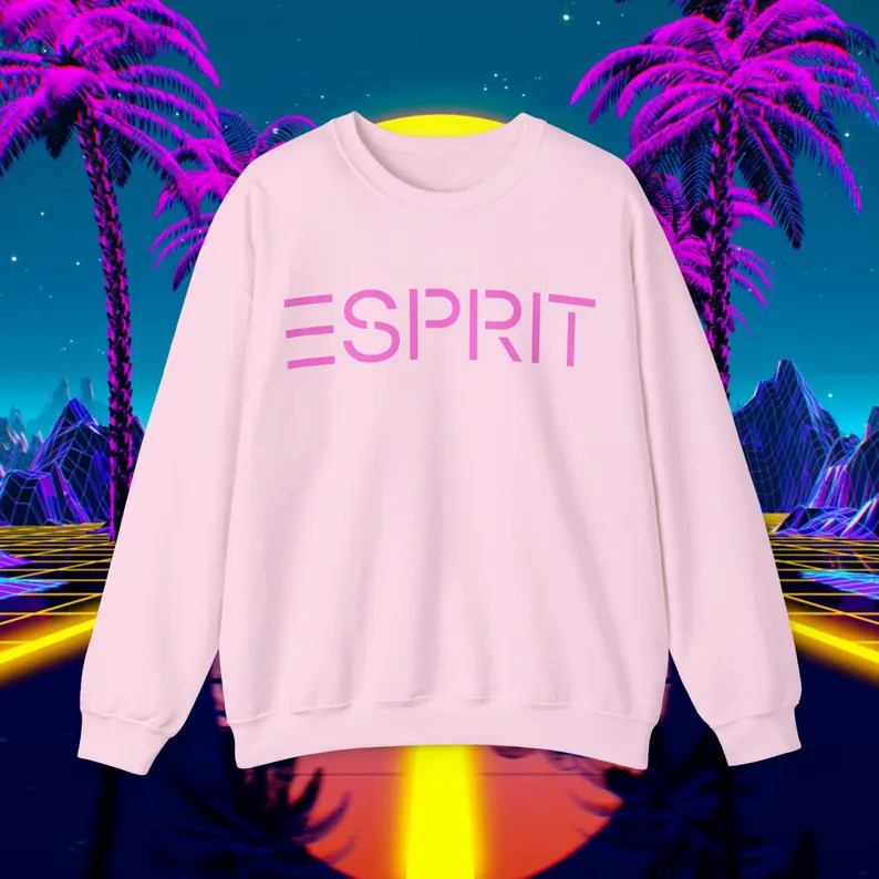 Custom Esprit Vintage 1980s Design Sweatshirt MONOCHROMATIC - Unisex for Men and Women - Sweater ... | Etsy (Global)