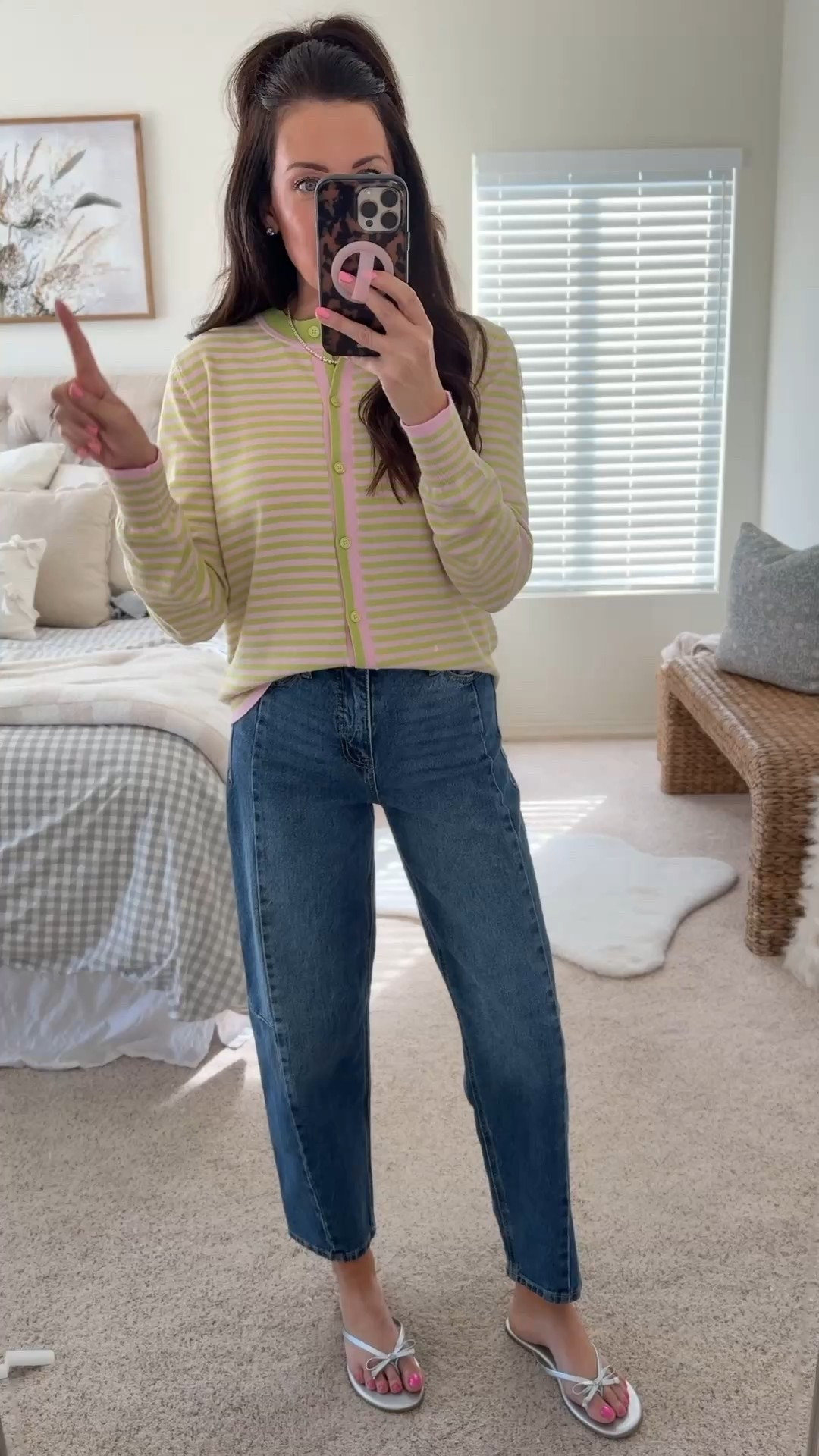 Medium sweater
2 in barrel jeans
Sandals run tts 

#LTKootd #LTKmomlife #LTKSeasonal