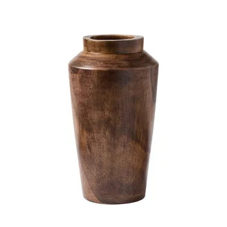 Better Homes & Gardens Natural 10" Paulownia Wood Angular Tall Vase | Walmart (US)