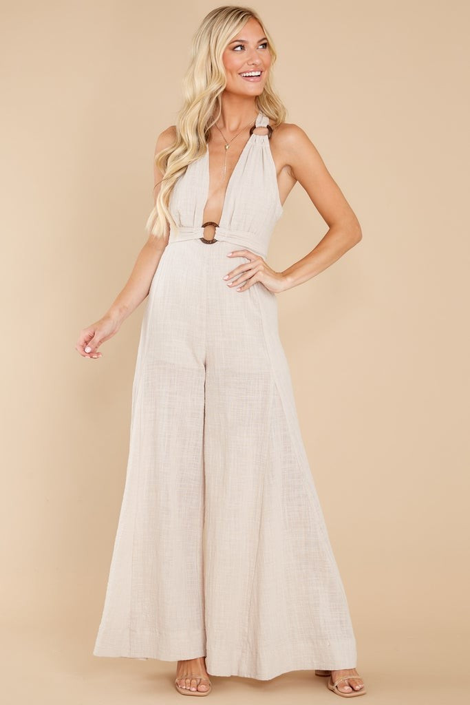 Stunning Style Taupe Jumpsuit | Red Dress 