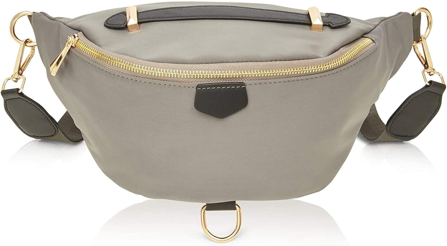 Plus Size Grey Fanny Pack, Unisex Cross Body Bag with Adjustable Strap (24-37 In) | Amazon (US)