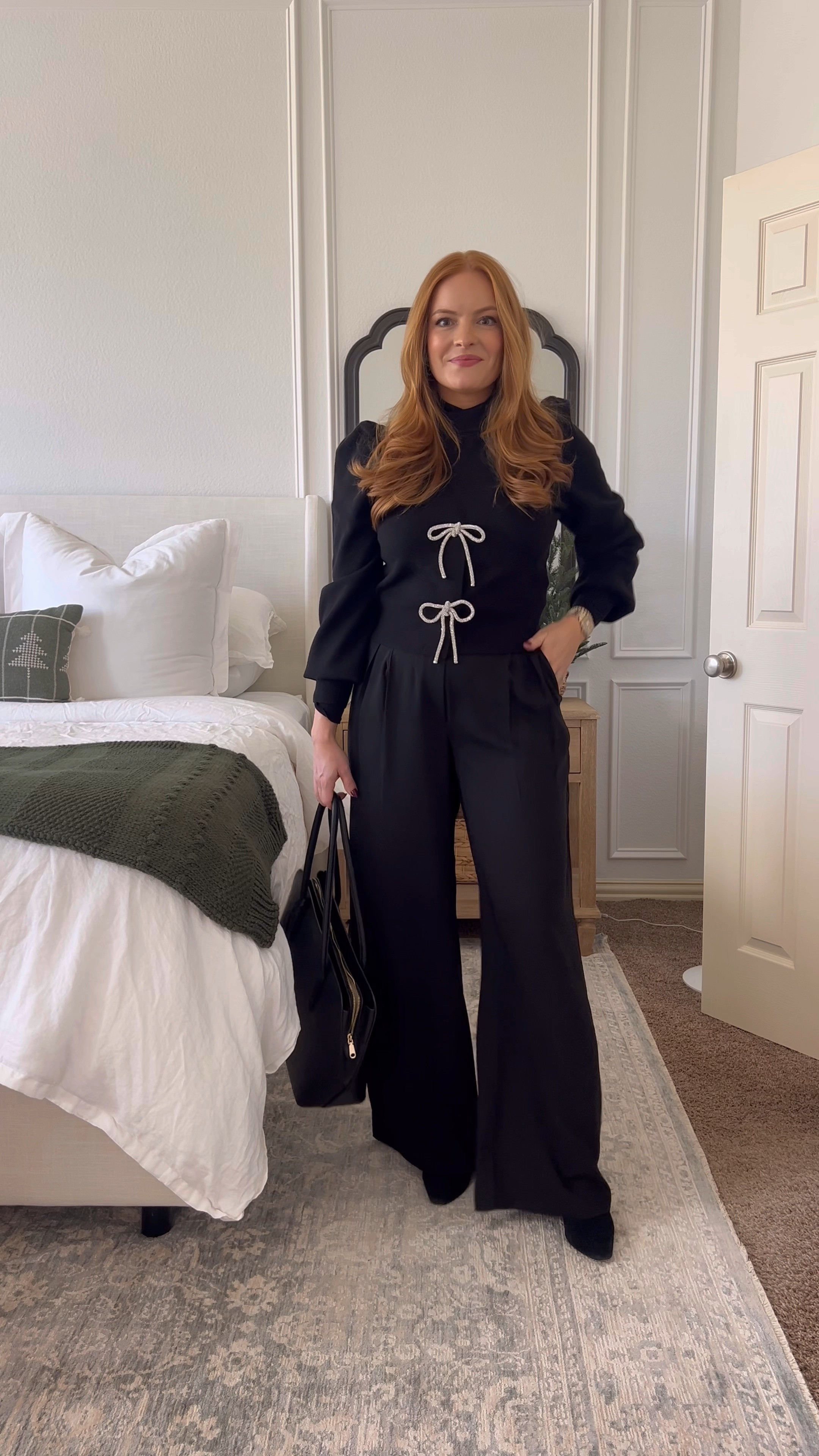 Express bow cardigan is on sale! Here is 5 ways I styled it!

Sizing:
Bow cardigan - small
Leather pants - 8 short 
Velvet skirt - medium
Work pants - 8 Regular
Jeans - 8 Regularr

#LTKHoliday #LTKsalealert #LTKVideo