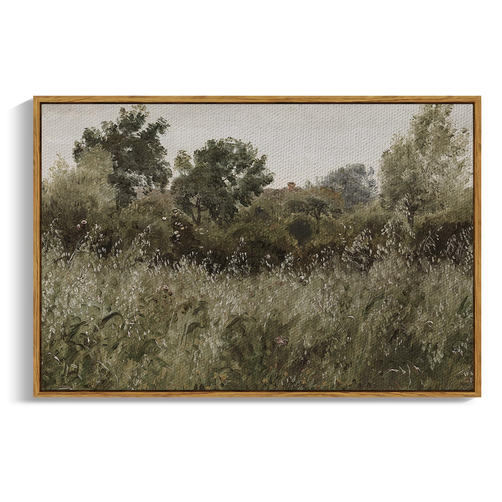 InSimSea Framed Canvas Wall Art, Countryside Field Modern Farmhouse Decor, Canvas Wall Art for Be... | Amazon (US)