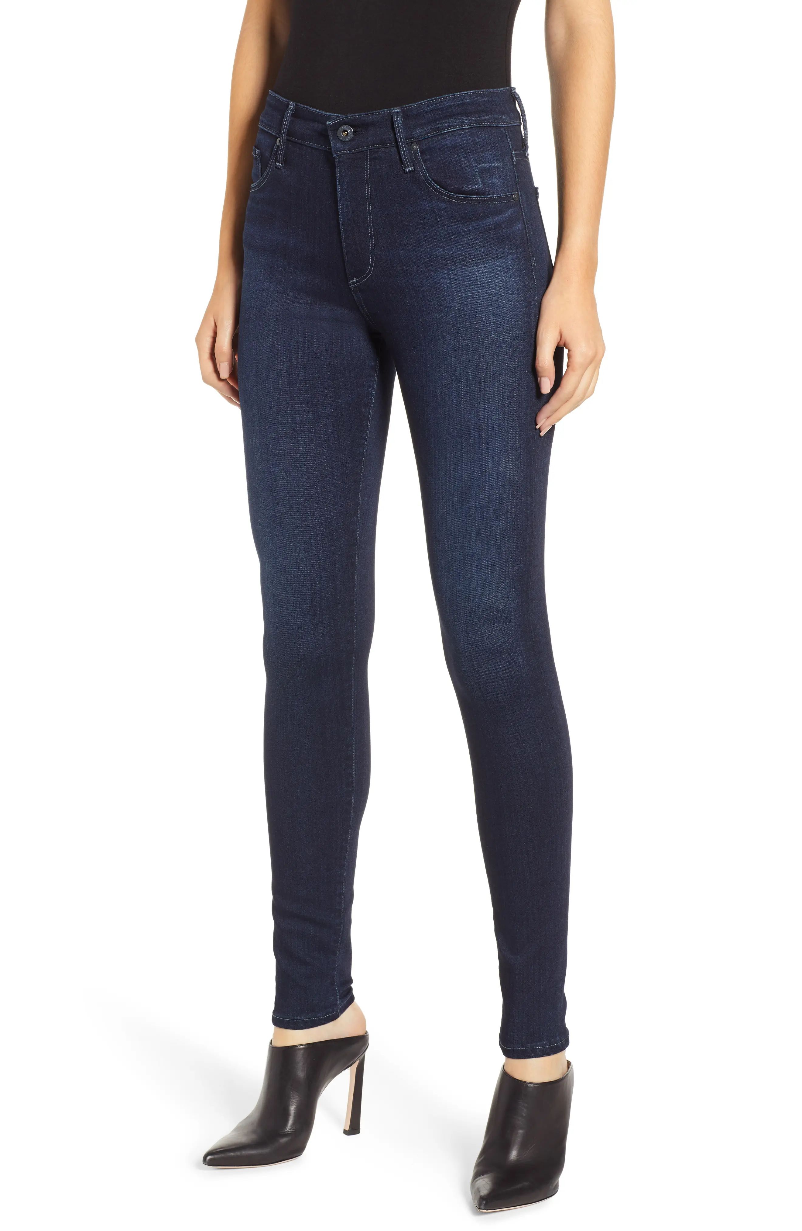 AG Farrah High Waist Skinny Jeans, Size 26 in Blue Basin at Nordstrom | Nordstrom