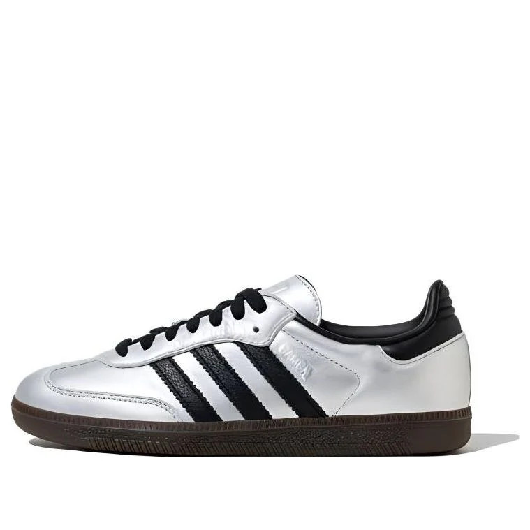 (WMNS) adidas Samba OG 'Silver Metallic Black Gum' | KICKS CREW