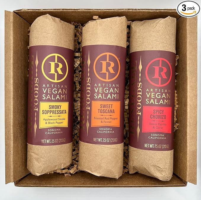 Renegade Foods Artisan Vegan Salami | 3 Pack | Smoky Soppressata, Sweet Toscana, Spicy Chorizo | ... | Amazon (US)