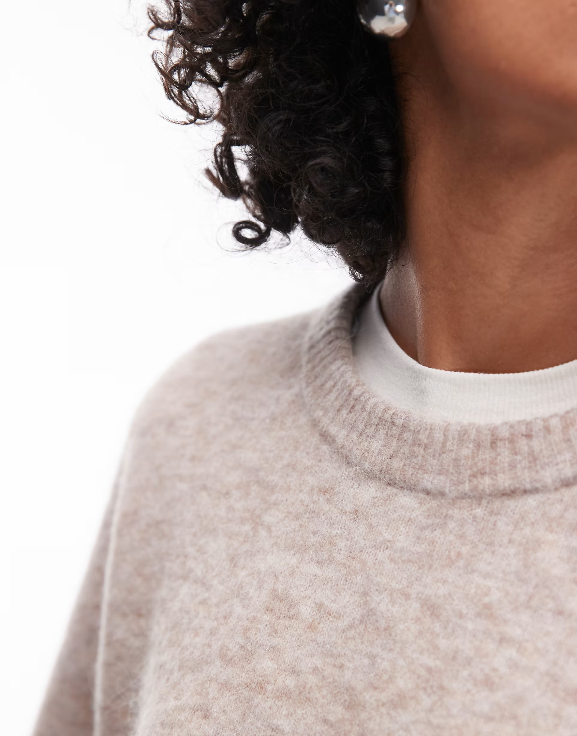 ARKET super soft alpaca wool blend  relaxed sweater in beige | ASOS | ASOS (Global)