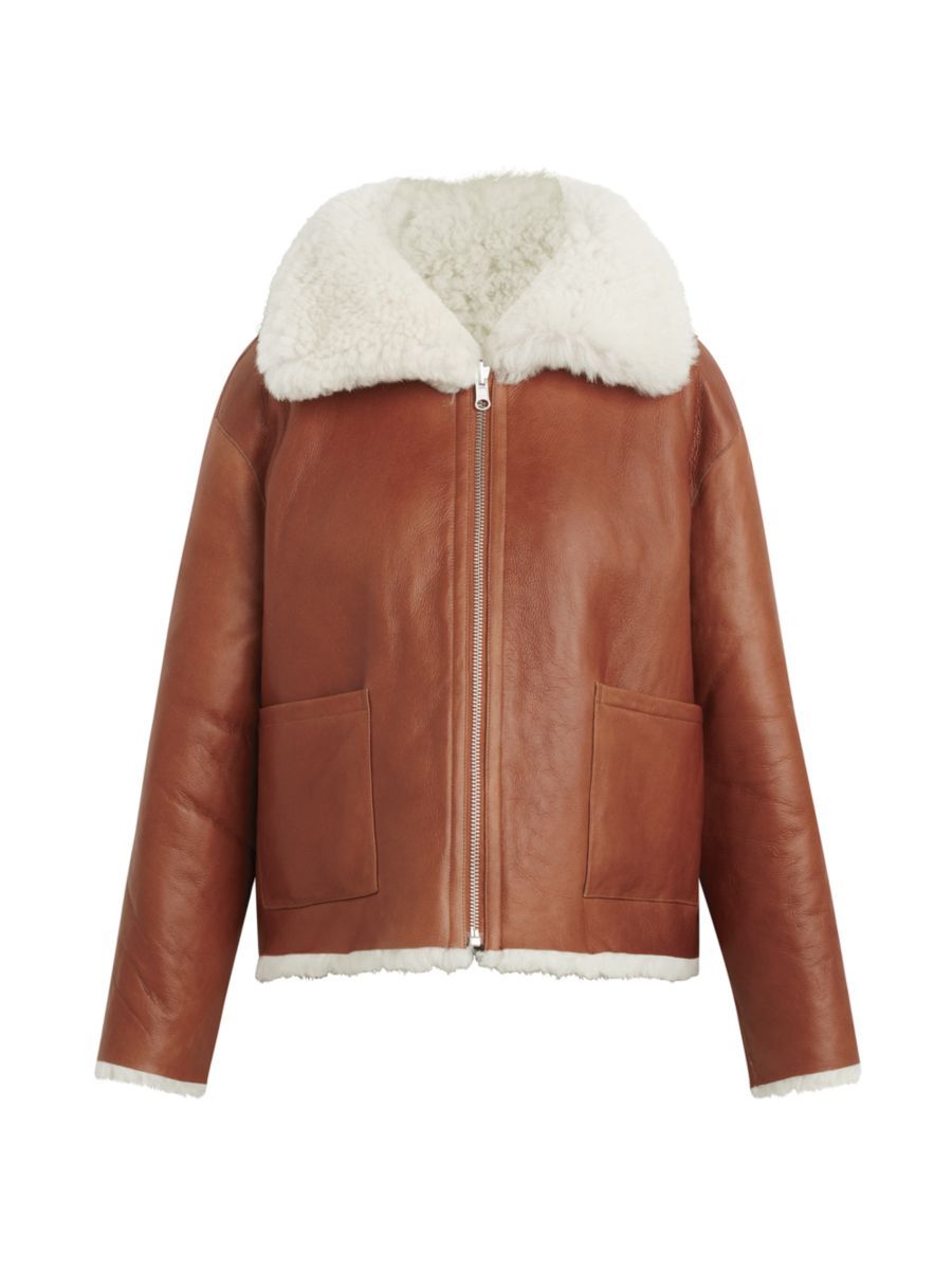 Lisa Shearling & Leather Reversible Jacket | Saks Fifth Avenue