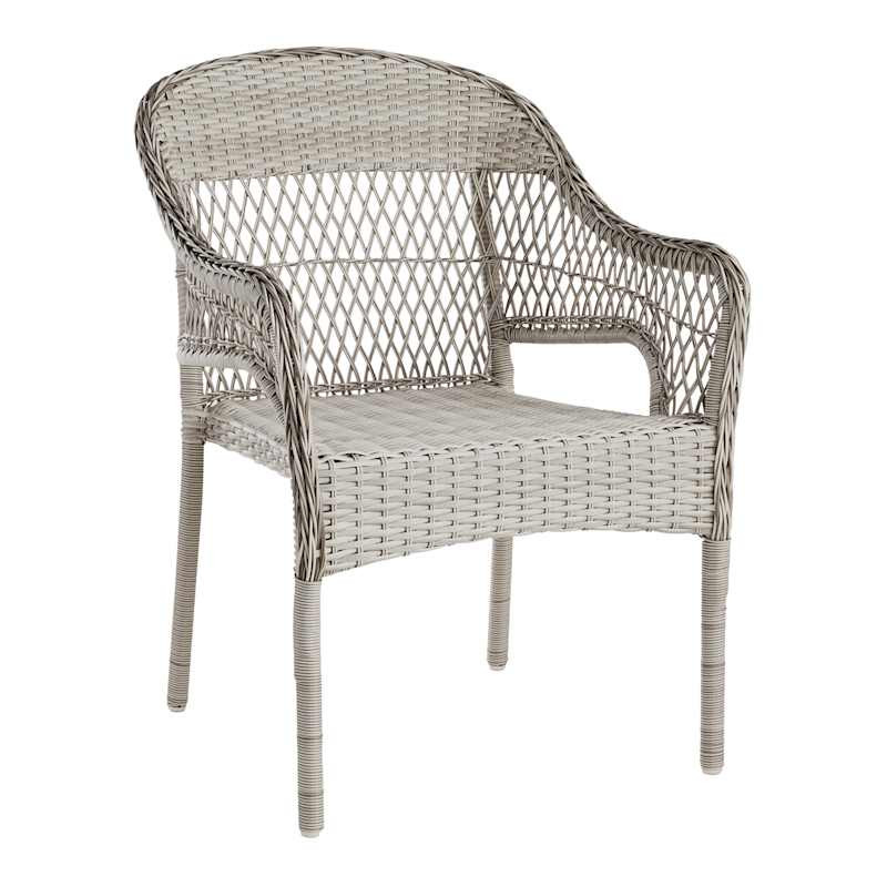 Fairview Wicker Patio Armchair, Dove | At Home