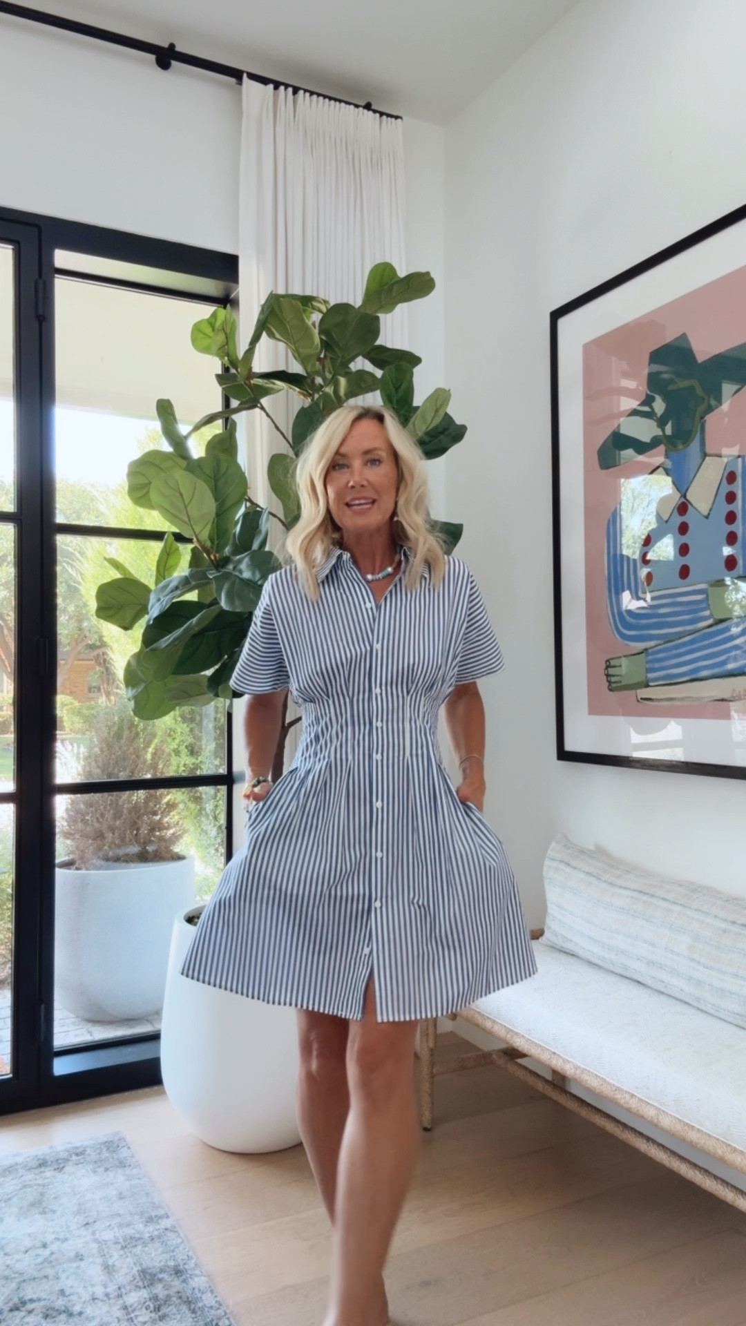 Avara nailed it with this drop! Loving this flattering, rouched waist shirtdress. 
Dress: xs

#LTKootd #LTKOver40 #LTKSeasonal