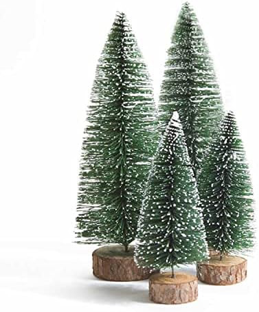Dream Loom Artificial Mini Christmas Tree,4pcs Bottle Brush Christmas Tree, Small Sisal Trees wit... | Amazon (US)