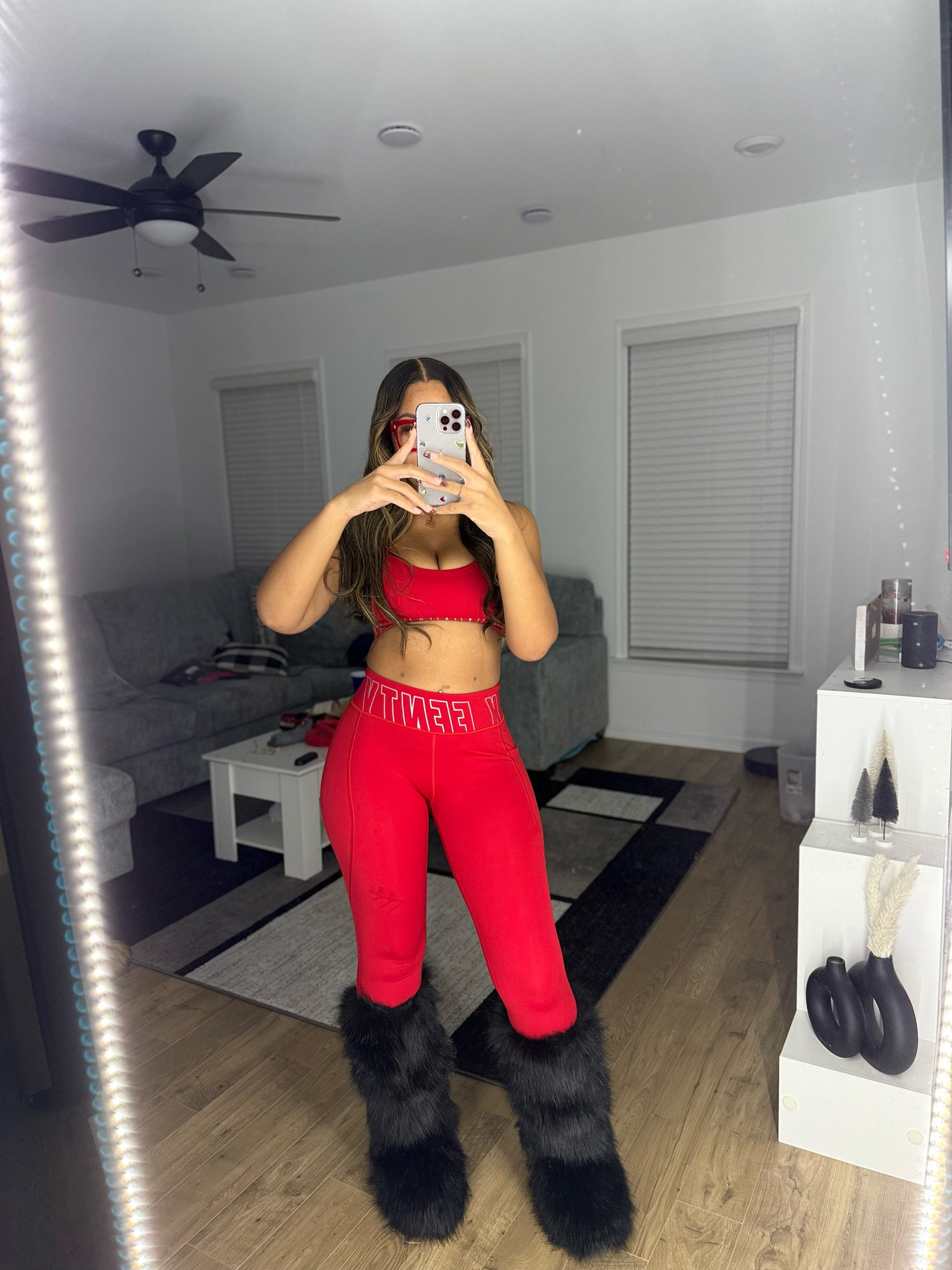 Fur boots and matching set outfit 🔥

#LTKCyberWeek #LTKHoliday #LTKActive