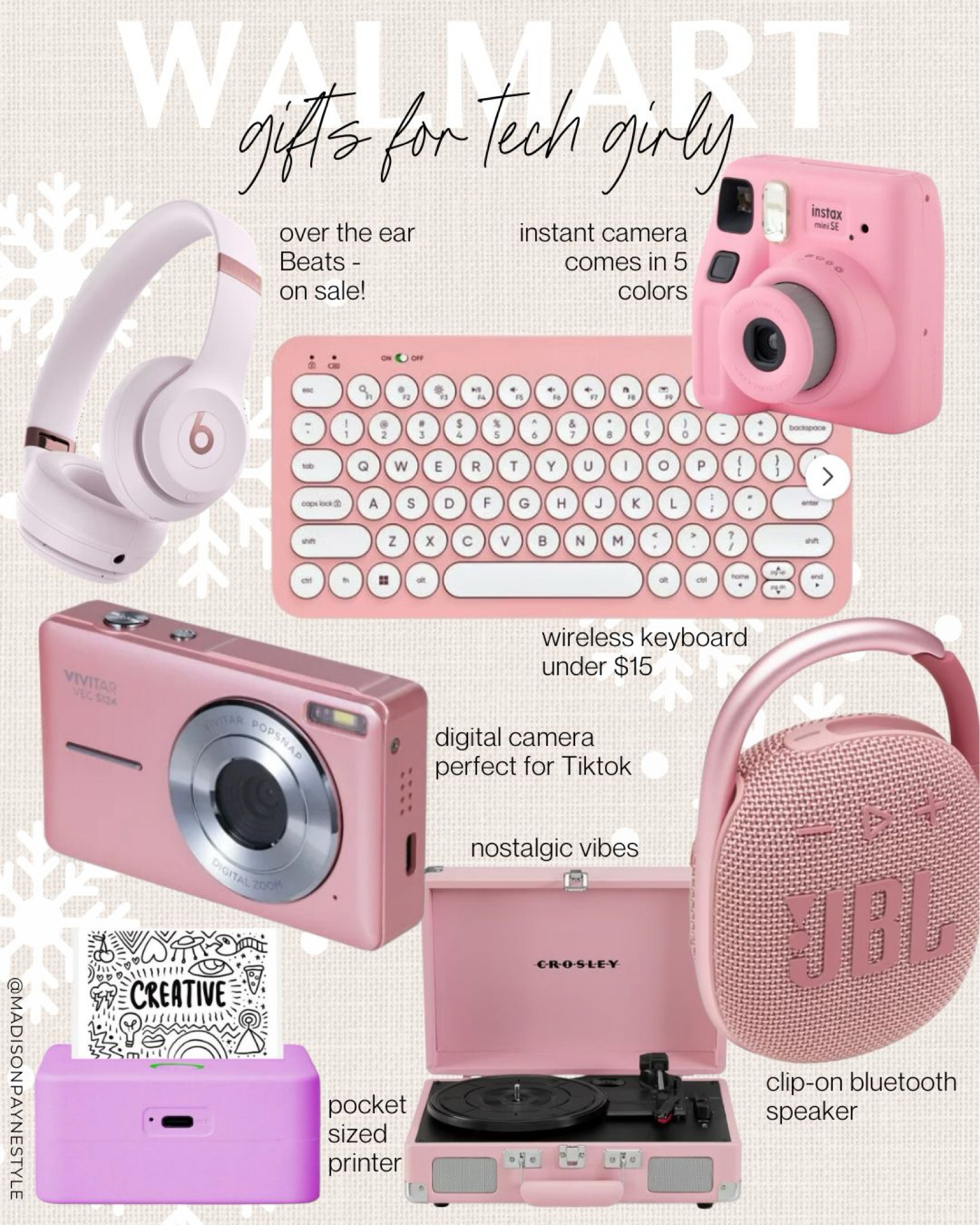 @Walmart #WalmartPartner #WalmartGifts #Walmart #sponsored #ad
Walmart Gift Guide🎁 gifts for the tech girly👩‍💻 Walmart has some great finds if you’re shopping for a tech girly! 

Gift guide, Walmart gift guide, tech gifts, Walmart gifts, Walmart tech gifts, gifts for her, tech gifts for her, tech gift guide, Madison Payne 

#LTKSeasonal #LTKHoliday #LTKGiftGuide