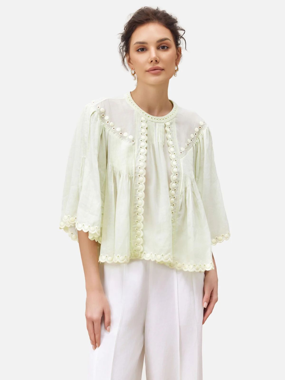 French-Origin Handcrafted Embroidered Blouse | Richradiqs