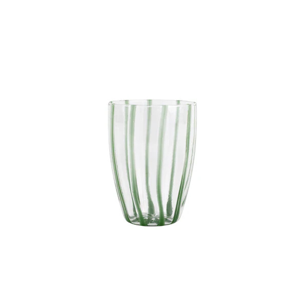 Nuovo Stripe Green Tall Tumbler | Over The Moon