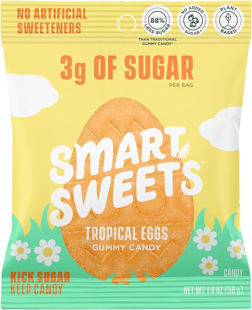 SmartSweets Tropical Eggs Easter Candy: 1.8oz (Pack of 14), Gummy Candy with Low Sugar, Low Calor... | Amazon (US)