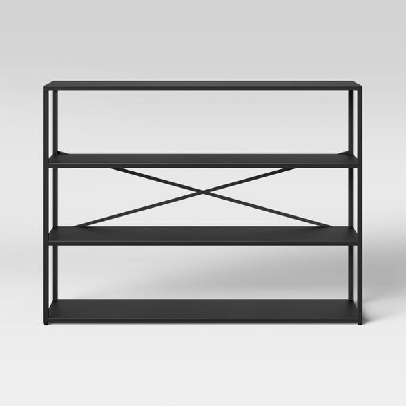 Glasgow Horizontal 3 Shelf Metal Bookcase Black - Project 62™ | Target