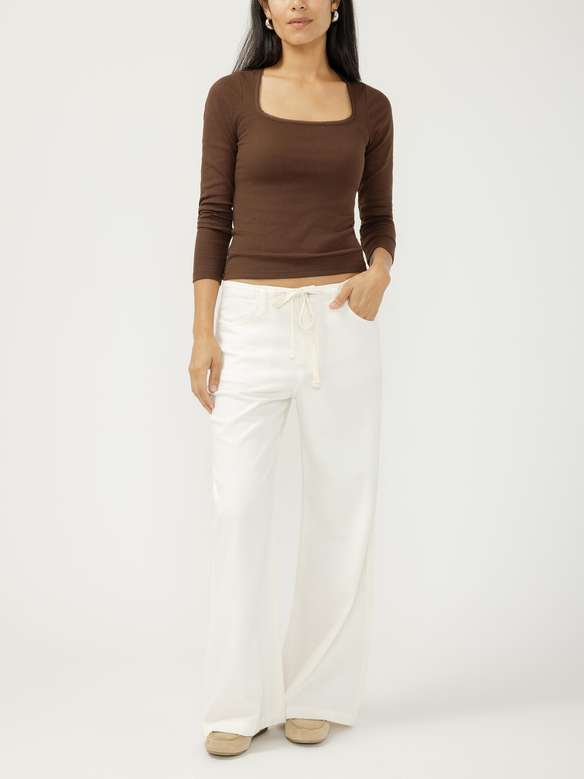 Wide Leg Drawstring Beach Jeans | Silver Jeans US