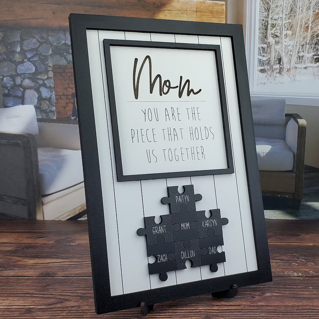 Personalized Mom Puzzle Sign: Custom Family Gift - Etsy | Etsy (US)