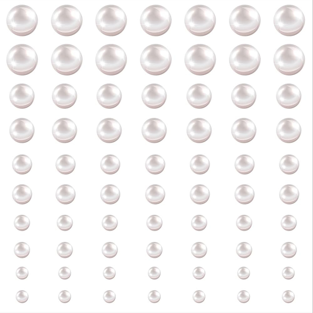Outus Hair Pearl Stickers on Face Self-Adhesive Hair Gems Accessories Pearls Sticker Sheets for W... | Amazon (US)