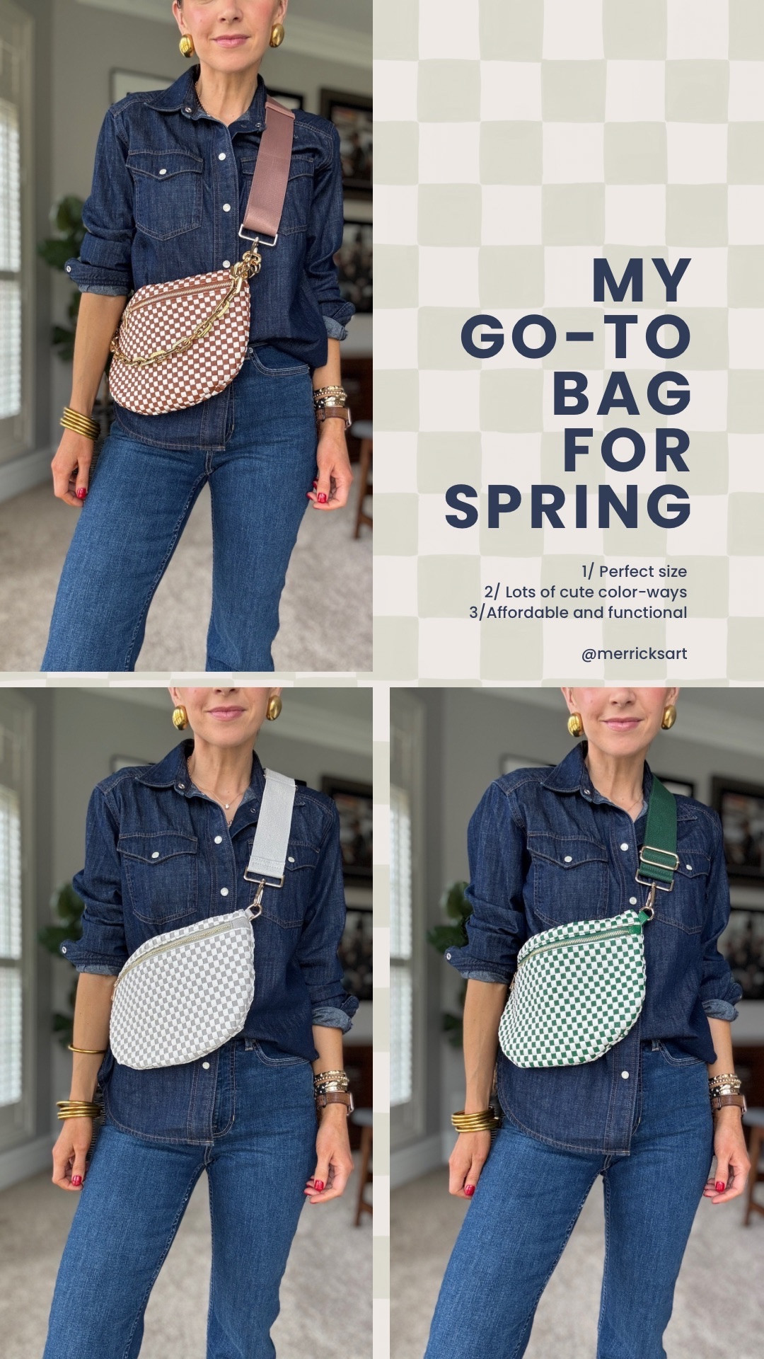 Excited to wear this bag all spring- cute and affordable! You can even purchase different straps to switch things up! @amazon 

#LTKSeasonal #LTKgrwm