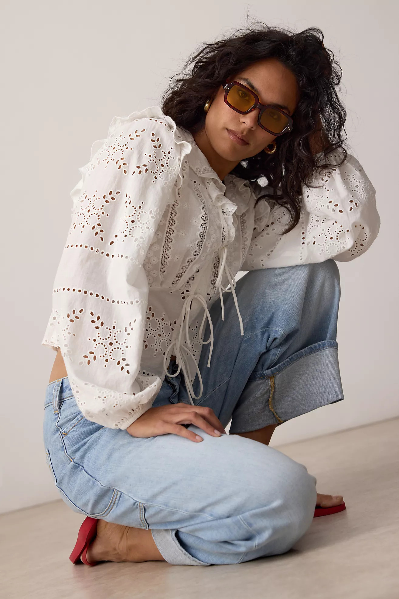 Kayden High Rise Carpenter Barrel  Jeans by Pilcro | Anthropologie (US)