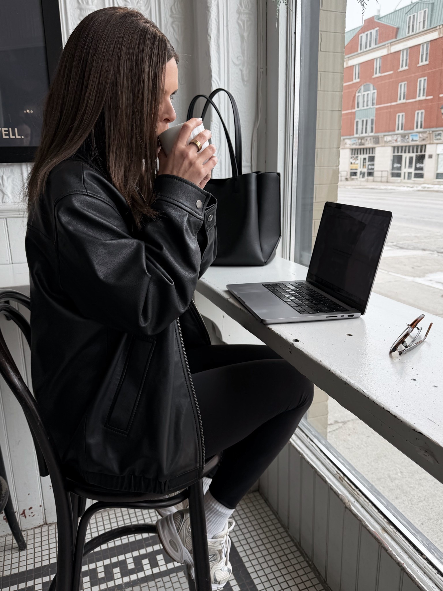 Coffee shop outfit. 
Coat is very oversized - size down. 

#LTKcanada #LTKwinter #LTKtravel