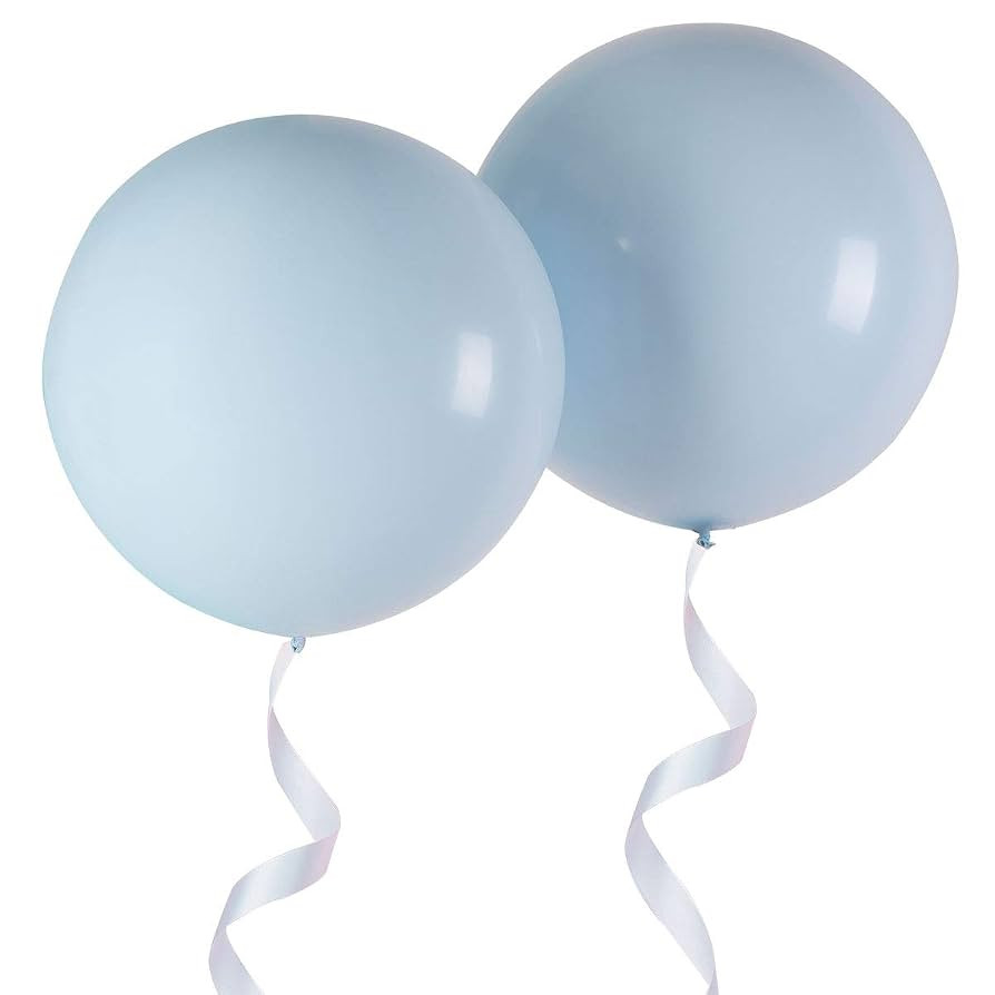 36 Inch Giant Round Balloons Macaron Blue 6 Packs Latex Balloons for Photo Shoot Wedding Baby Sho... | Amazon (US)