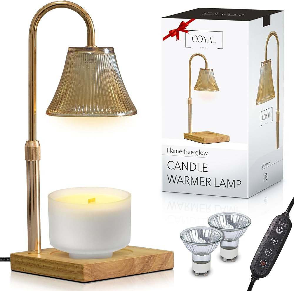 Candle Warmer Lamp with Timer, Dimmer & 2 Bulbs - Wax Candle Lamp Warmer, Electric Candle Warmers... | Amazon (US)