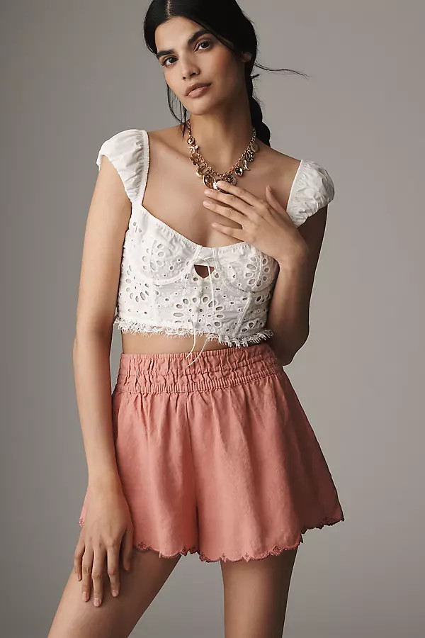 The Somerset Shorts: Embroidered Scallop Edition | Anthropologie (US)