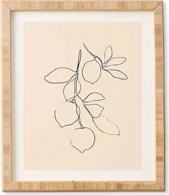 Deny Designs Nadja Minimal Lemons Framed Art | Nordstromrack | Nordstrom Rack