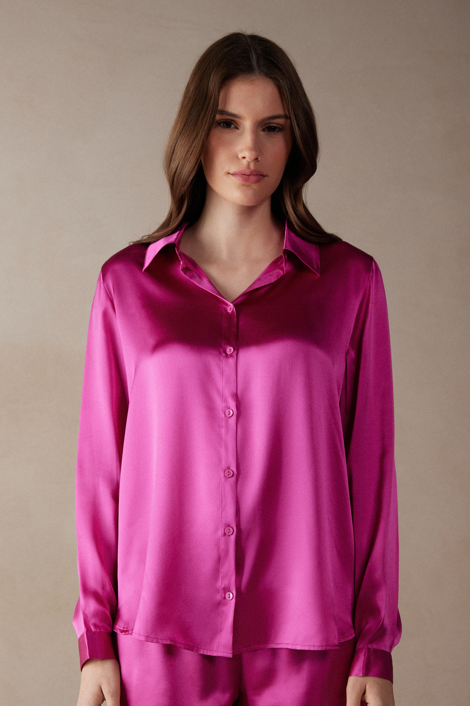Long Sleeve Silk Shirt | Intimissimi (US)