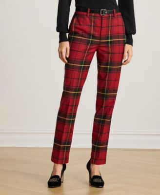 Lauren Ralph Lauren Womens Plaid Cropped Pants | Macy's