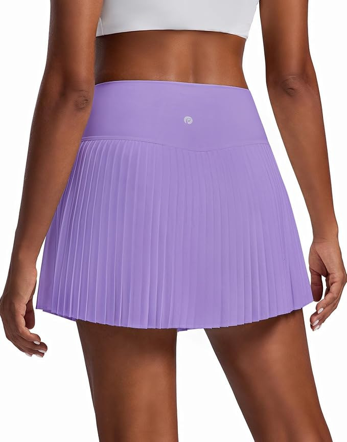 PINSPARK 15" High Waist Pleated Tennis Skirts for Women with Shorts Mini Athletic Workout Golf Sk... | Amazon (US)
