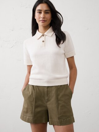 Denim Collar Sweater Polo | Banana Republic Factory