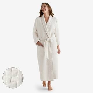 The Company Store Air Layer Women's Extra Small Off White Cotton Robe 67046-XS-OFFWHITE - The Hom... | The Home Depot